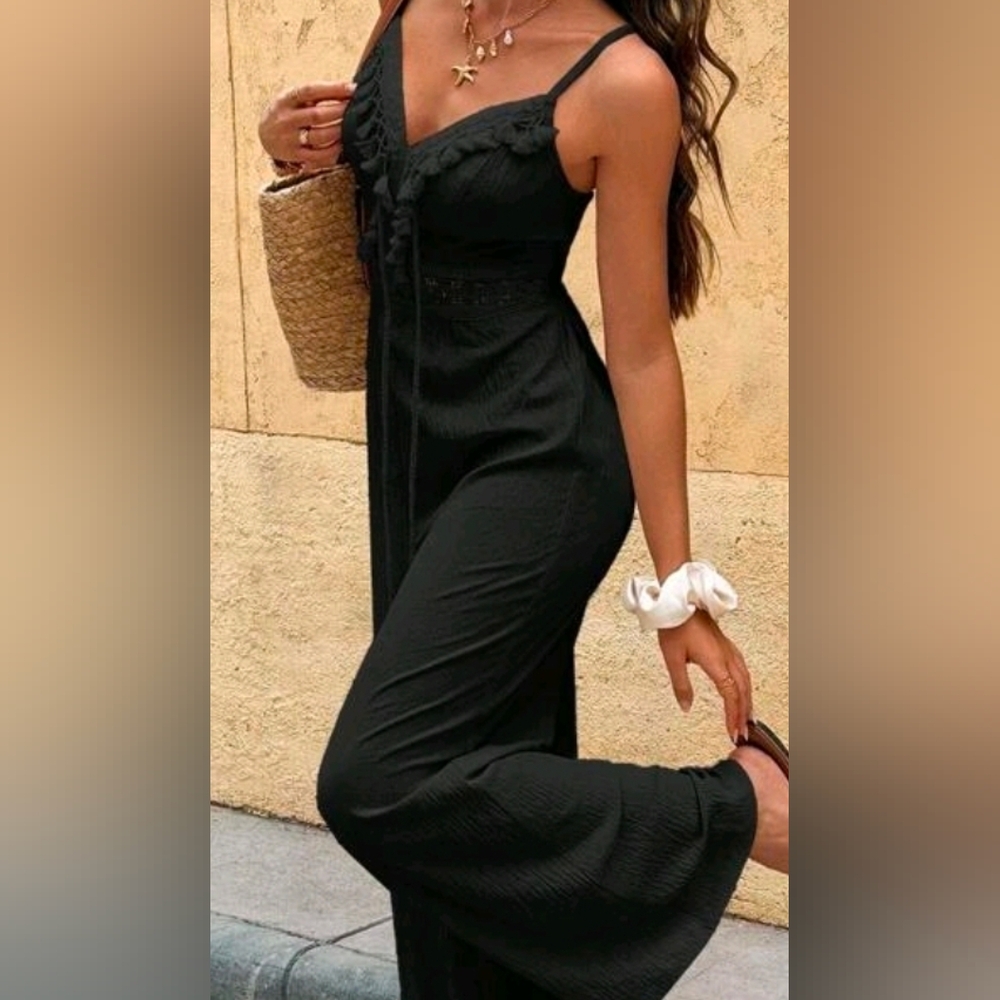 Black Wide - Leg Jumpsuit